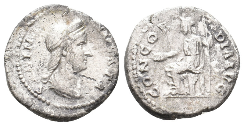 SABINA Augusta, 128-137 AD. AR, Denarius. Rome. 3.12 g. 18.10 mm.