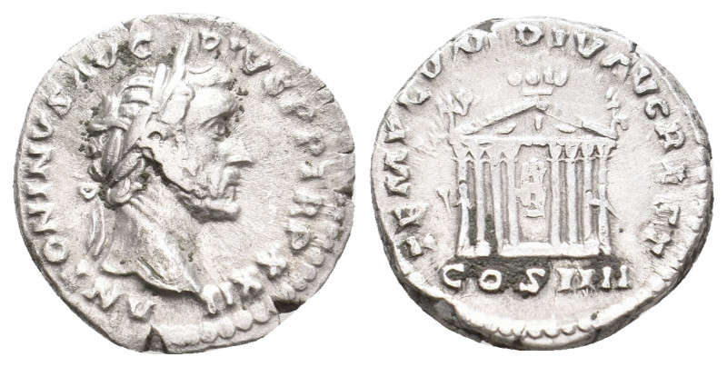 ANTONINUS PIUS, 138-161 AD. AR, Denarius. Rome. 3.40 g. 17.30 mm.