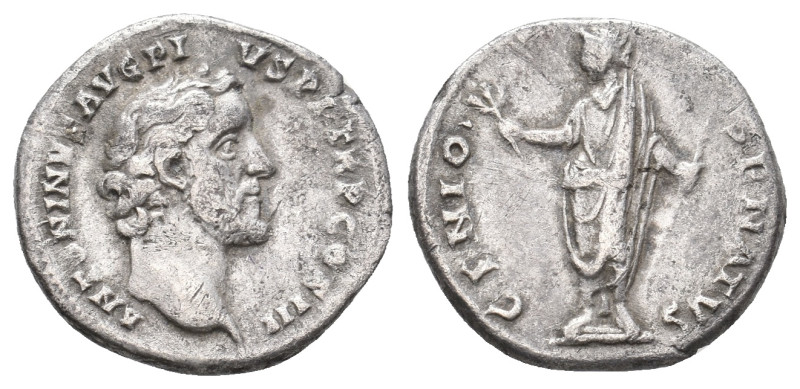 ANTONINUS PIUS, 138-161 AD. AR, Denarius. Rome. 3.17 g. 17.35 mm.