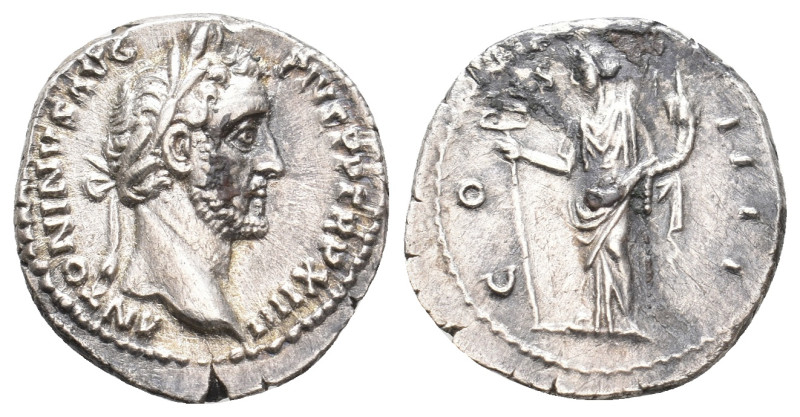 ANTONINUS PIUS, 138-161 AD. AR, Denarius. 3.48 g. 18.30 mm.