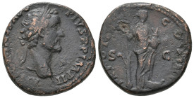 ANTONINUS PIUS, 138-161 AD. AE, Sestertius. Rome. 23.86 g. 31.30 mm.