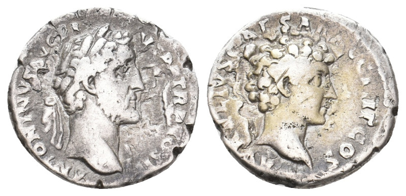 ANTONINUS PIUS with MARCUS AURELIUS As Caesar, 138-161 AD. AR, Denarius. Rome. 2...