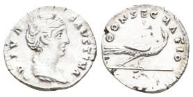 DIVA FAUSTINA I, Died 140/1 AD. AR, Denarius. Rome. 2.73 g. 18.20 mm.