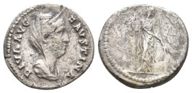 DIVA FAUSTINA I, Died AD 140/1. AR, Denarius. Rome. 3.16 g. 18.05 mm.