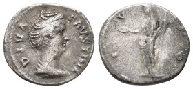 DIVA FAUSTINA I, Died AD 140/1. AR, Denarius. 3.38 g. 18.20 mm.