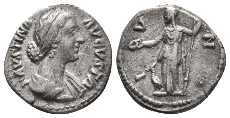 FAUSTINA II Augusta, 147-176 AD. AR, Denarius. Rome. 2.64 g. 18.30 mm.