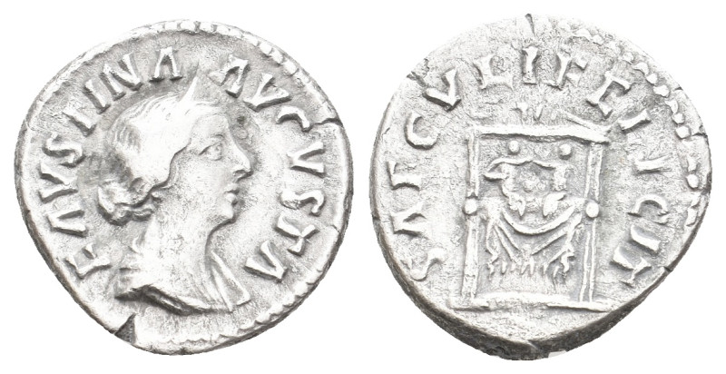 FAUSTINA II Augusta, 147-176 AD. AR, Denarius. Rome. 3.23 g. 17.50 mm.