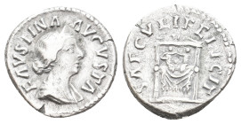 FAUSTINA II Augusta, 147-176 AD. AR, Denarius. Rome. 3.23 g. 17.50 mm.