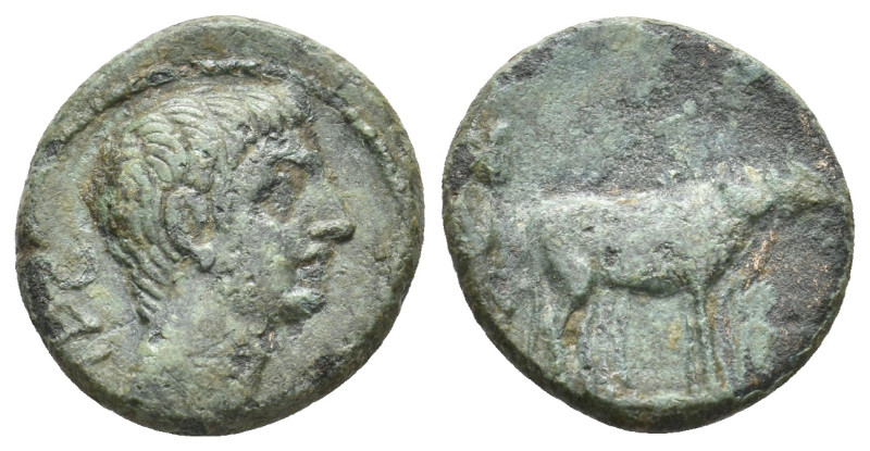 MACEDON, Uncertain (Philippi?). Augustus, 27 BC-14 AD. AE. 4.11 g. 18.60 mm.