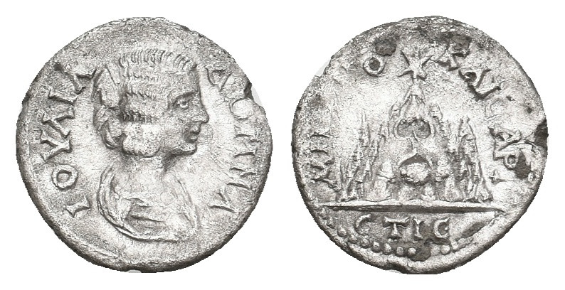 CAPPADOCIA, Caesarea. Julia Domna Augusta, 193-217 AD. AR, Drachm. 2.82 g. 17.60...