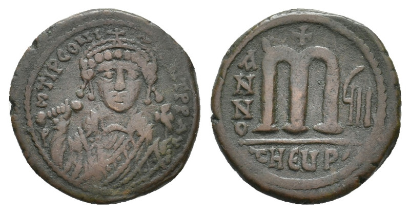 TIBERIUS II CONSTANTINE, 578-582 AD. AE, Follis. Theoupolis (Antioch). 13.66 g. ...