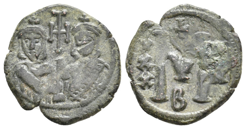 LEO III (?) and CONSTANTINE V (?), 717-741 AD. AE, Follis. Constantinople. 3.43 ...