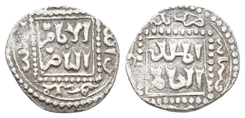 Crusaders. Imitation Ayyubid Issues. 12- 13th century. AR, Half Dirham. 1.41 g. ...