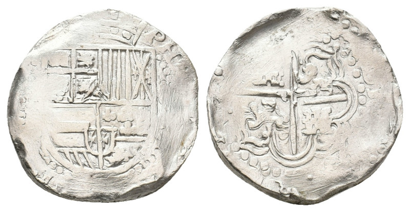 Spain, 8 reales. 26.65 g. 37.50 mm.
Obverse: Crowned arms. Mintmark and initial...