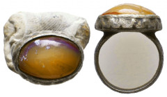 ANCIENT OTTOMAN SILVER RING (15TH-19TH CENTURY AD.)
Condition : See picture. No return.
Weight : 3.9 g.
Diameter: 22 mm.