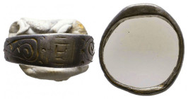 ANCIENT BYZANTINE SILVER RING (4TH-15TH CENTURY AD.)
Condition : See picture. No return.
Weight : 5.9 g.
Diameter: 23.05 mm.