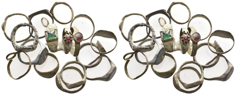 16 ANCIENT BRONZE RING LOT (5TH-19TH CENTURY AD.)
Condition : See picture. No r...