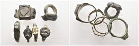 6 ANCIENT BRONZE RING LOT (5TH-19TH CENTURY AD.)
Condition : See picture. No return.