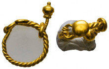 ANCIENT GREEK GOLD EARING (4TH-1ST CENTURY BC.)
Condition : See picture. No return.
Weight : 2.2 g
Diameter: 15 mm