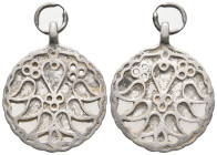 ANCIENT BYZANTINE SILVER NECKLACE (11TH-15TH CENTURY AD.)
Condition : See picture. No return
Weight : 4.99 g.
Diameter: 35 mm