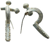 ANCIENT ROMAN BRONZE FIBULA (CIRCA 1ST - 3RD CENTURY A.D)
Condition : See picture. No return.
Weight : 52.81 g
Diameter: 78 mm