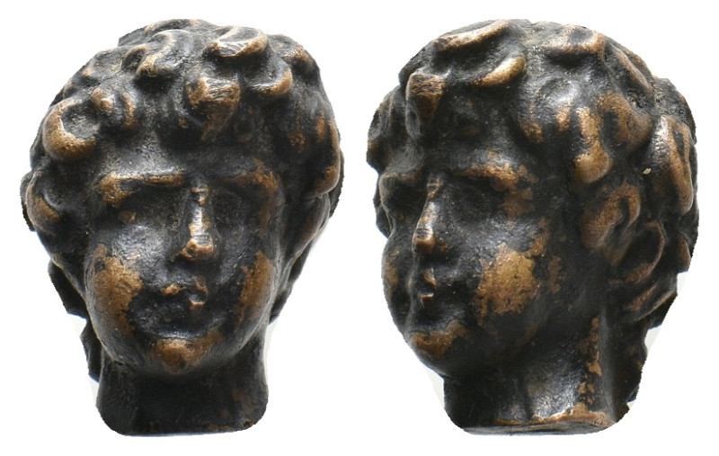 ANCIENT ROMAN BRONZE EROS HEAD (1ST-3RD CENTURY AD.)
Condition : See picture. N...
