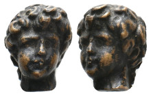 ANCIENT ROMAN BRONZE EROS HEAD (1ST-3RD CENTURY AD.)
Condition : See picture. No return.
Weight : 44.30 g
Diameter: 25.80 mm