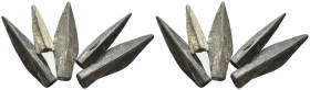 5 ANCIENT GREEK BRONZE ARROWHEAD.(CIRCA 3RD-1ST BC).
Condition : See picture. No return.