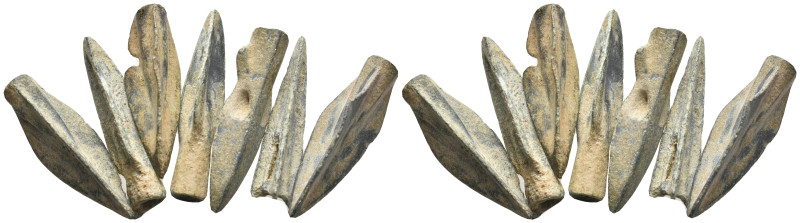 7 ANCIENT GREEK BRONZE ARROWHEAD.(CIRCA 3RD-1ST BC).
Condition : See picture. N...