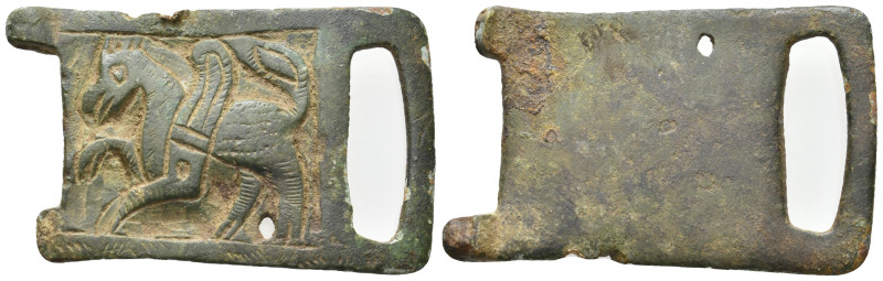 ANCIENT BYZANTINE BRONZE BELT BUCKLE. (11TH – 14TH CENTURY AD)
Condition : See ...