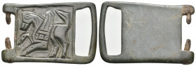 ANCIENT BYZANTINE BRONZE BELT BUCKLE. (11TH – 14TH CENTURY AD)
Condition : See picture. No return
Weight : 18.70 g
Diameter : 48 mm