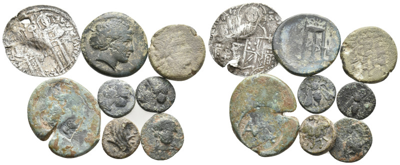 8 GREEK/BYZANTINE SILVER/BRONZE COIN LOT
See picture.No return.