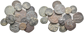 14 GREEK/ROMAN/BYZANTINE SILVER/BRONZE COIN LOT
See picture.No return.