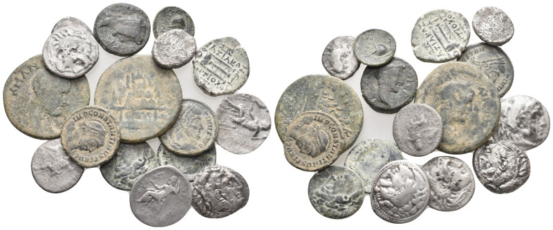 16 GREEK/ROMAN SILVER/BRONZE COIN LOT
See picture.No return.
