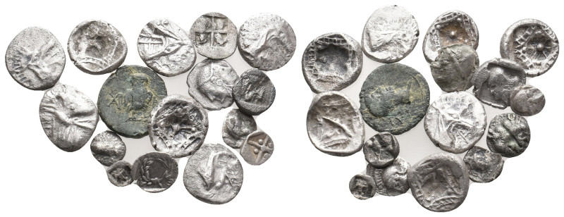 16 GREEK SILVER/BRONZE COIN LOT
See picture.No return.