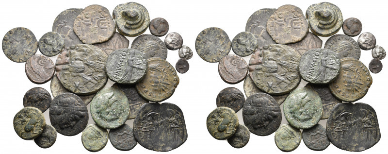 27 GREEK/ROMAN/BYZANTINE SILVER/BRONZE COIN LOT
See picture.No return.
