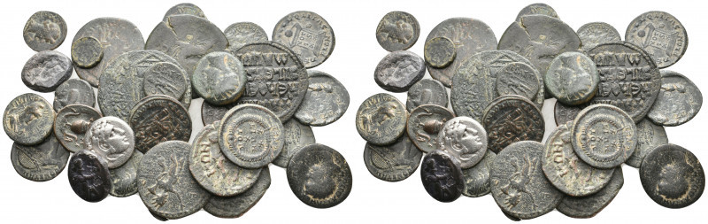 30 GREEK/ROMAN/BYZANTINE SILVER/BRONZE COIN LOT
See picture.No return.