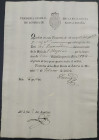 LOTERIA. Tesorería General de la Real Renta de Loteria de Nueva España. 27 de febrero de 1818. SC. Excepcional. Raro
