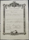 Real Caja de Amortización. Madrid, 1 de enero de 1830. 11.200 reales de vellón. SC-. Muy buen ejemplar. Interesante