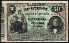 1 de enero de 1884. 50 pesetas