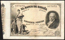 1 de junio de 1889. 50 pesetas