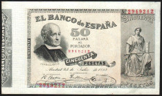 24 de julio de 1893. 50 pesetas. EBC. Buen ejemplar, muy superior a la media