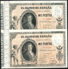 1 de mayo de 1895. 1.000 pesetas. Pareja correlativa. Casi SC. Excepcional pareja. Lote de 2
