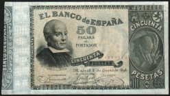 2 de enero de 1898. 50 pesetas