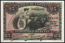 15 de julio de 1907. 25 pesetas. EBC+. Muy buen ejemplar