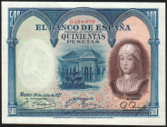 24 de julio de 1927. 500 pesetas. Numeración inferior al 1.602.000. EBC