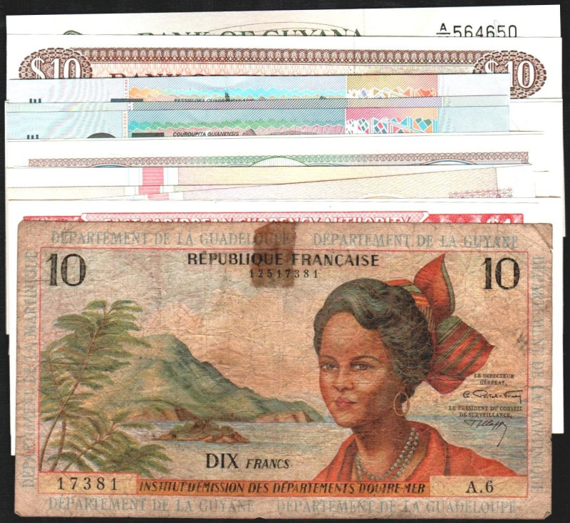 ESTADOS DEL ESTE DEL CARIBE. 1$. 1965. P13d (75$). GUYANA. 1 a 20$. 1989. P21 a ...