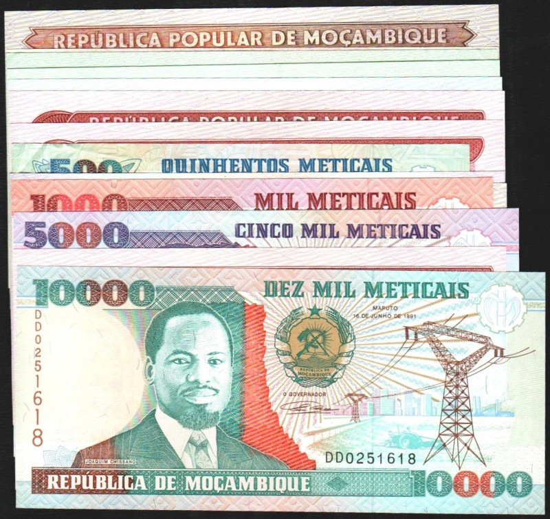 MOZAMBIQUE. 50 a 10.000 meticaes. 1980 a 1991. P125 a 130 (19$), 131 a 134 (17$)...