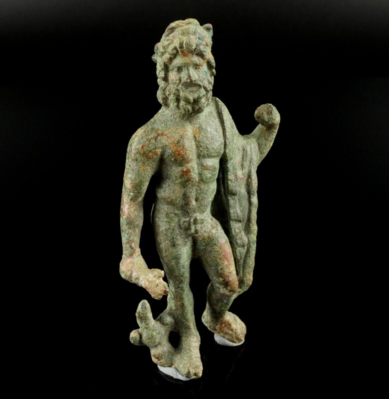 Roman Jupiter Statuette
1st-2nd century CE
Bronze, 84 mm, 102 g
Nude standing...