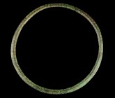 Viking-Slavic Necklace/Torc
8th-10th century CE
Bronze, 213 mm, 180 g
Large bronze necklace fully decorated with radial eye-pattern.
Very fine con...